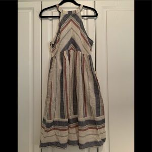 Red white and blue striped halter dress